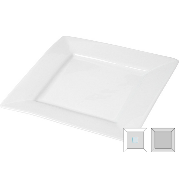 White Porcelain Square Plates